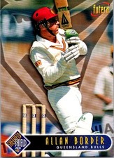 ALLAN BORDER 1996 Futera World Cup Cricket Card QUEENSLAND BULLS #75 PSA