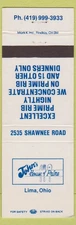 Matchbook Cover - John's House of Prime Lima OH