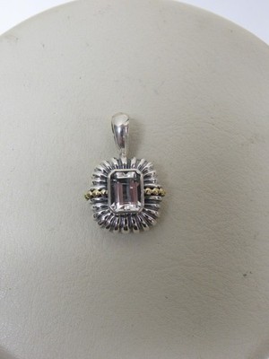 Designer Lagos Sterlingsilber 18K Gletscher klassischer weißer Topas Anhänger