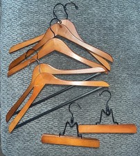 Vintage Wooden Hangers Lot Of 7