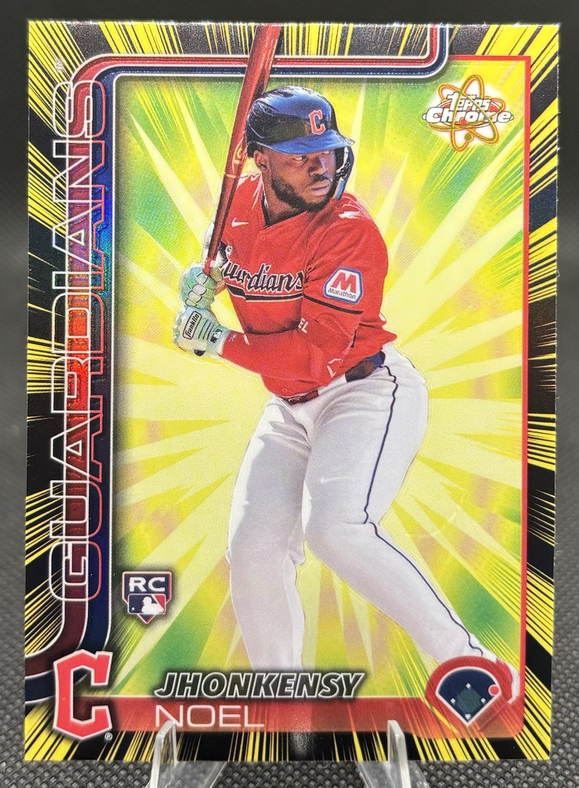 Jhonkensy Noel 2025 Topps Chrome Radiating Rookie SSP Cleveland Guardians RC
