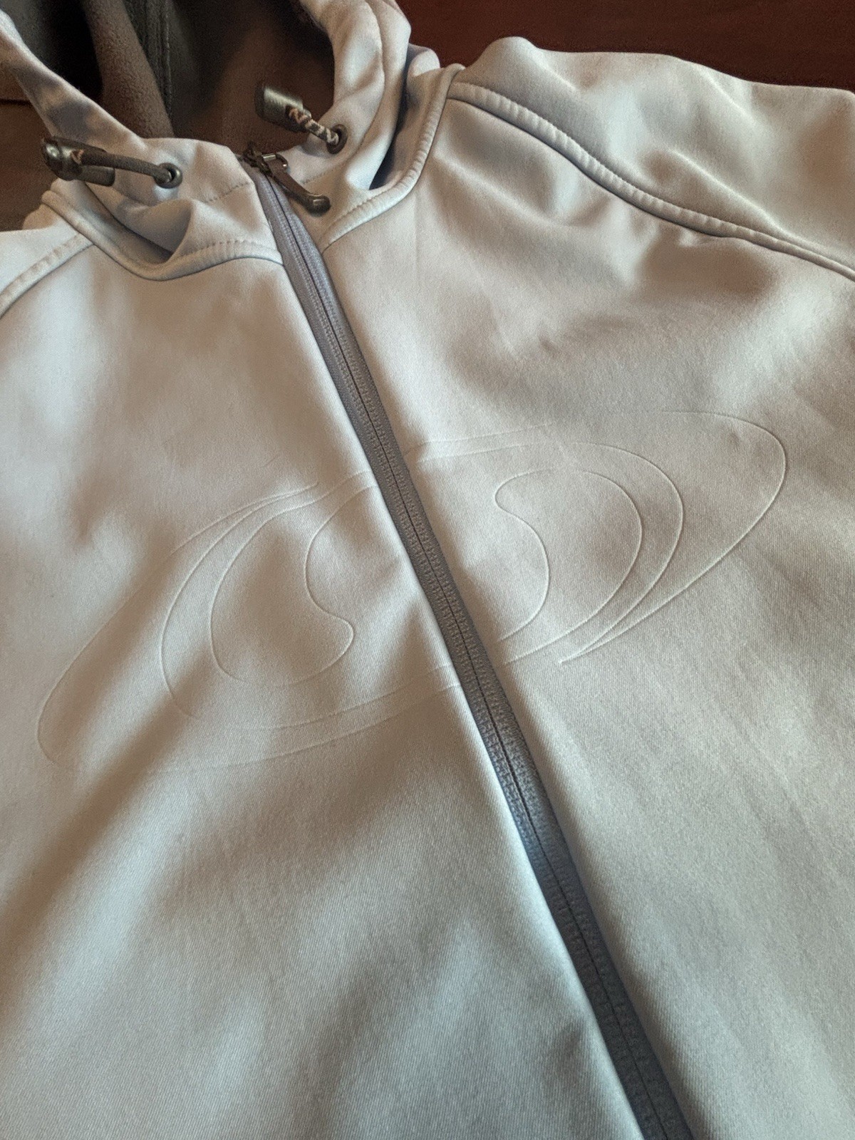 Giacca donna Salomon Soft Shell full zip performance blu con cappuccio taglia large