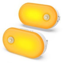 Amber Night Light with Motion Sensor, Plug in LED Nightlights, 120LM Stepless...