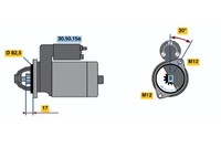Bosch Anlasser 12V FüR Audi 80 B3 Coupe 100 C4 B4 Cabriolet A4 B5 A6 VW Passat