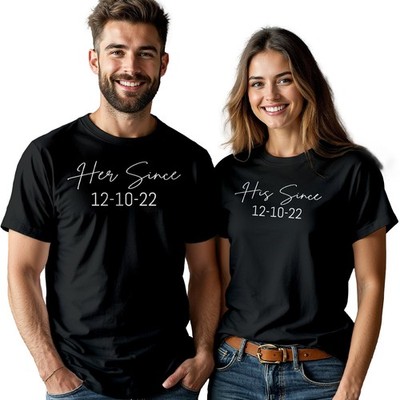 Personalisiertes passendes T-Shirt Sein Ihr Paar Seine Königin Ihr König Hochzeitsgeschenk
