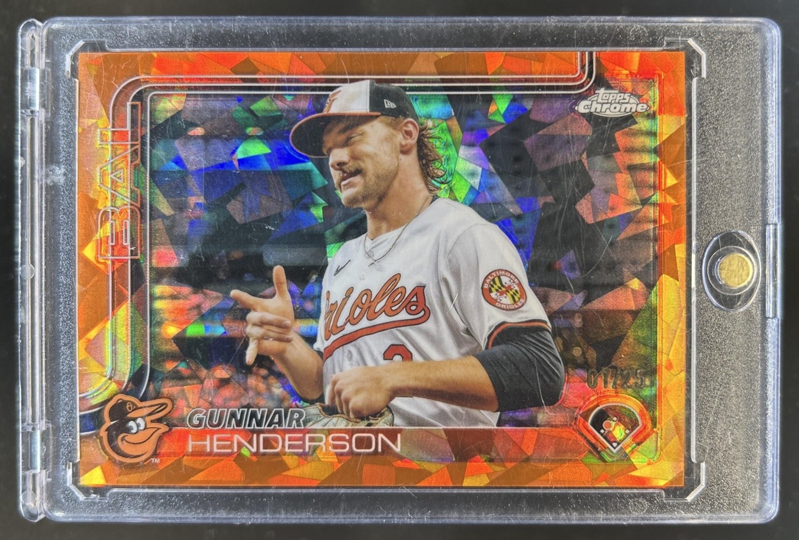 2025 Topps Chrome Sapphire Gunnar Henderson Variation Orange Refractor #/25
