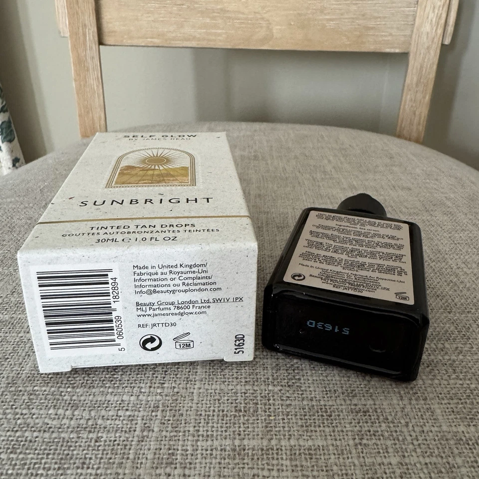 Self Glow by James Read Sunbright Tinted Tan Drops 30 ml 1 oz Full Size NIB - Image 3 of 3