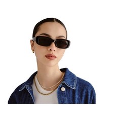 Occhiali da sole AIRE Ceres V2 neri rettangolari plastica riciclata 2122526 lenti fumo