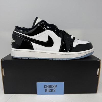 Air Jordan 1 Low SE Concord' White Black Shoes DV1333-100 Mens GS Sizes 