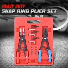 [2Pcs] 10" Circlip Plier Set Heavy Duty Internal External Snap Ring Pliers Kit
