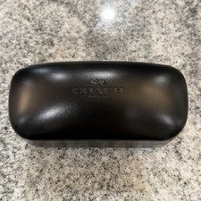COACH Original Black w Logo Sunglasses/Eyeglasses Hard Clamshell LG Storage Case
