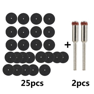 25Stk Metall Schneiden Disc 32mm Für Dremel Mit 2pc Dorn Harz Schleifen Rad 2,35