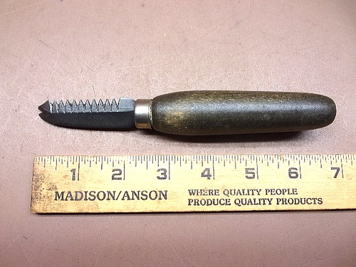 Vintage 1920's USMC Early Shoe Knife Stitcher or Leather Repair Green Handle USA