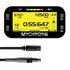 AIM MyChron6 Kart Datalogger / GPS Lap Timer, Inc M5 Sensore Temp Acqua & RPM
