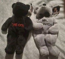 WWF/WWE 1999 Attitude Beanie Bears Of Stone Cold + Mr Mcmahon Official Plush