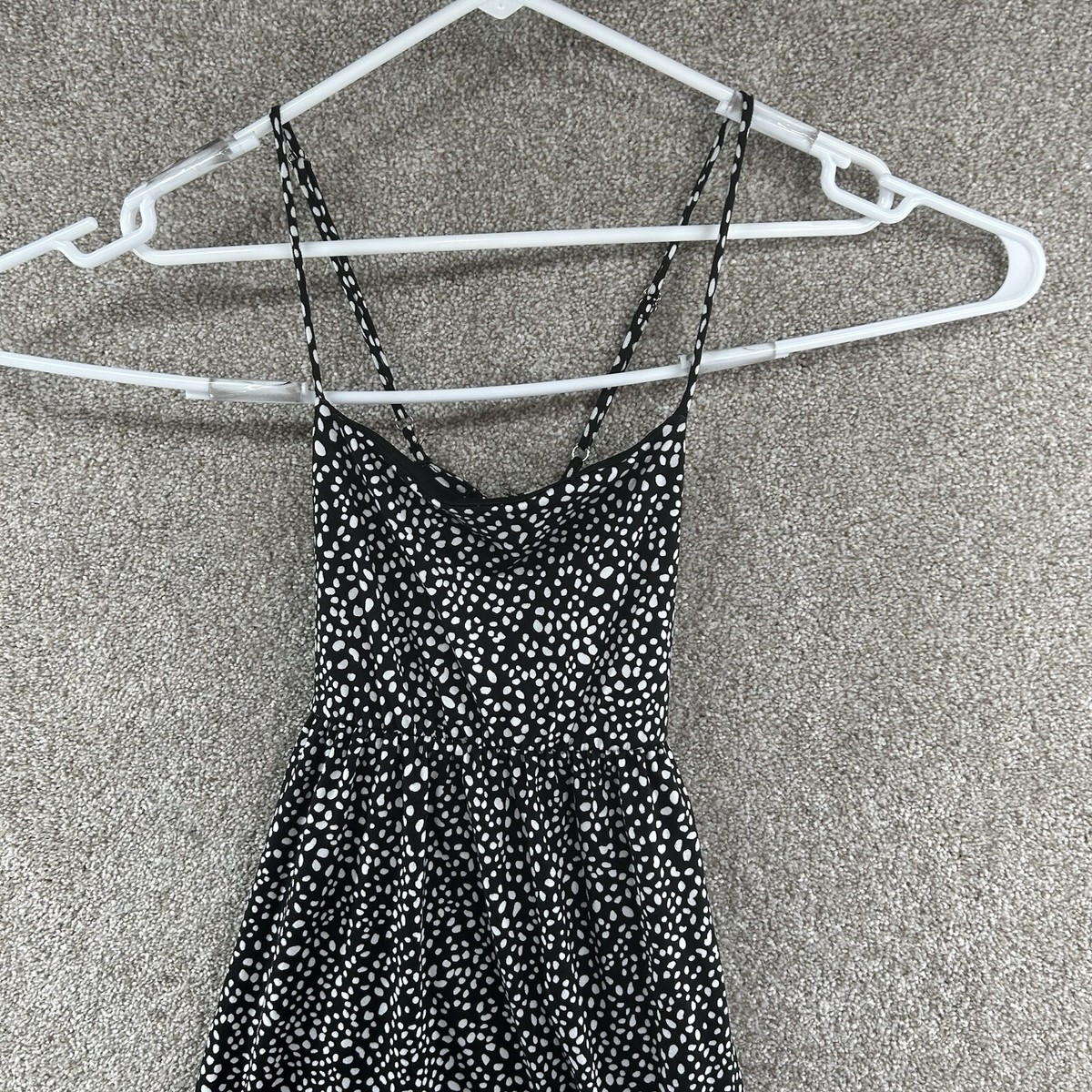 Halter Dress Brandy Melville Laura Dress Altar'd State Women's Dress Size  Medium Black White Polka Dot Tie Strap