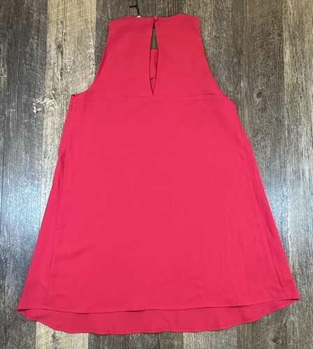 Adrienne Vittadini Women's Sleeveless A-Line Dress S Pink Keyhole Back Elegant - Picture 11 of 16
