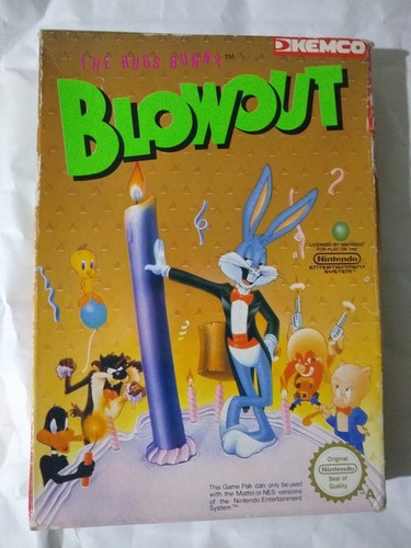 The Bugs Bunny Blowout NES boxed no manual