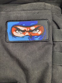 Ninja Gaiden EYES Cut Scene 8-bit NES Nintendo Woven iron-on patch Ryu Hayabusa