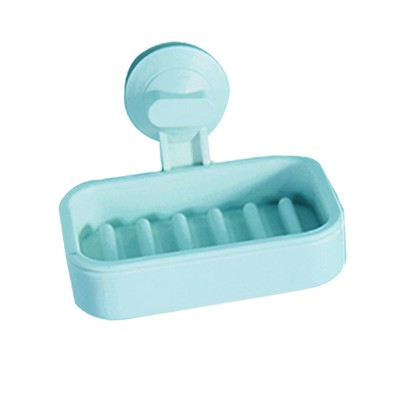 Powerful Suction Cup Soap Dish Holder Wall Mount For Bathroom Kitchen Blue
