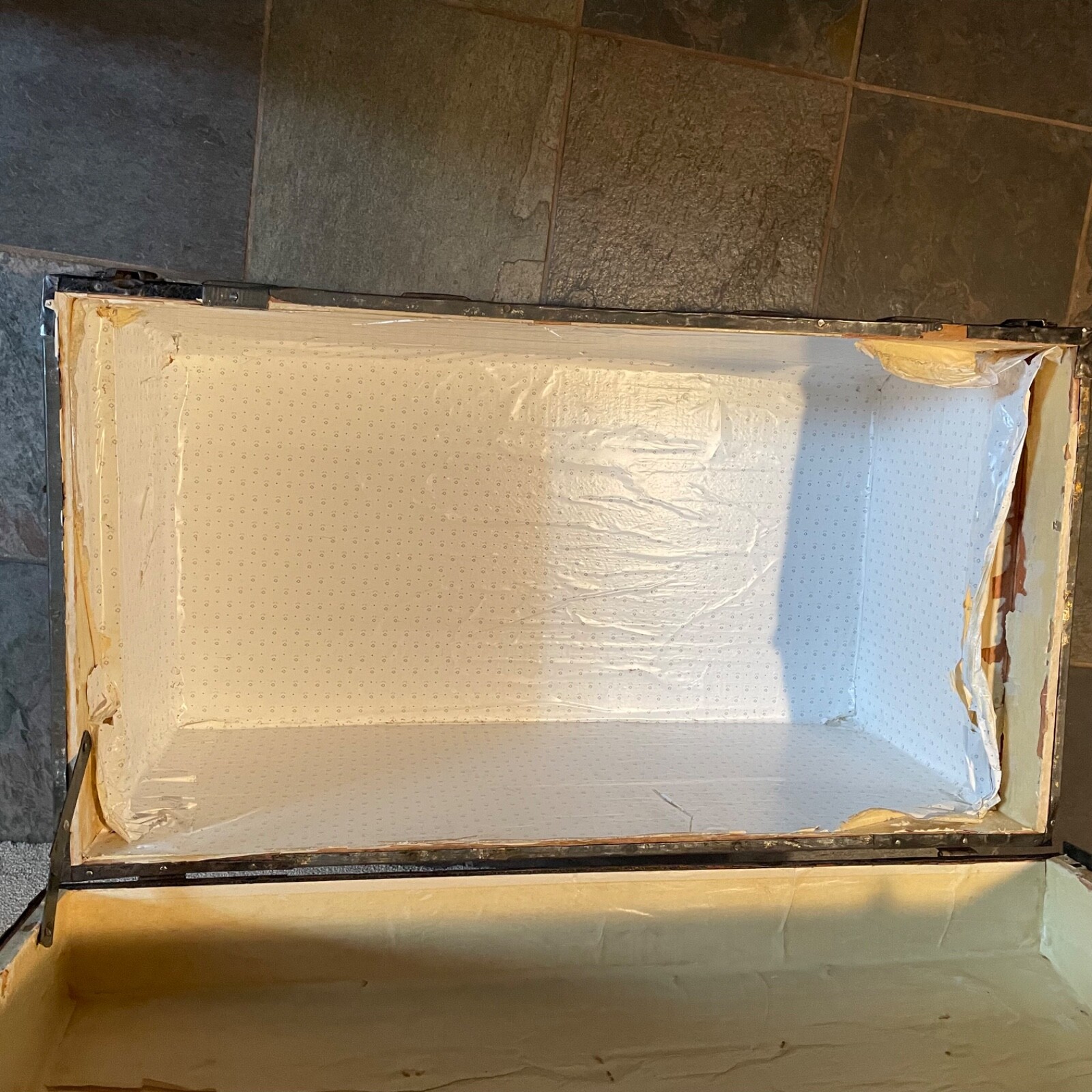 Dome Top 32" Antique Steamer Trunk Pirate Chest 1880's