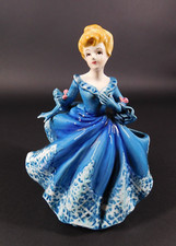 1950s Relpo Ceramic Planter 5714 - Blond Lady in Blue Gown