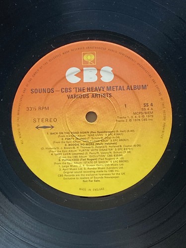 THE HEAVY METAL ALBUM CBS/SOUNDS SAMPLER LP 1979 STEREO LP EX/VG- - Imagen 3 de 4