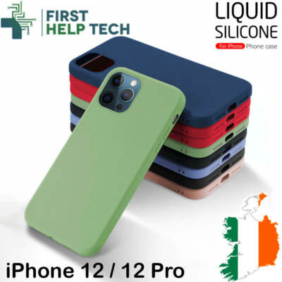 Flüssig Silikon Hülle für iPhone 12 / 12 Pro Luxus Dünn Weich Handyhülle Neu