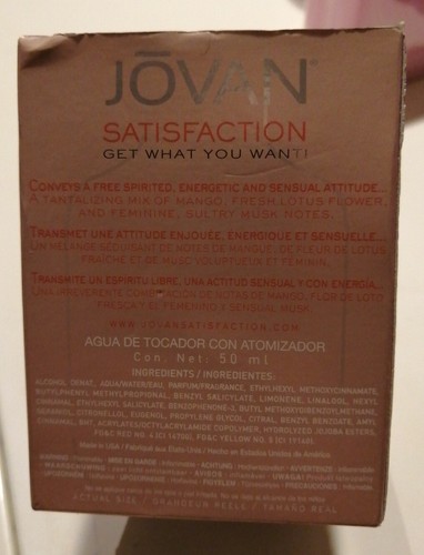 JOVAN SATISFACTION FOR WOMEN EAU DE TOILETTE 1.7fl Oz/50ml FREESHIP Last One 🩷 - Picture 6 of 7