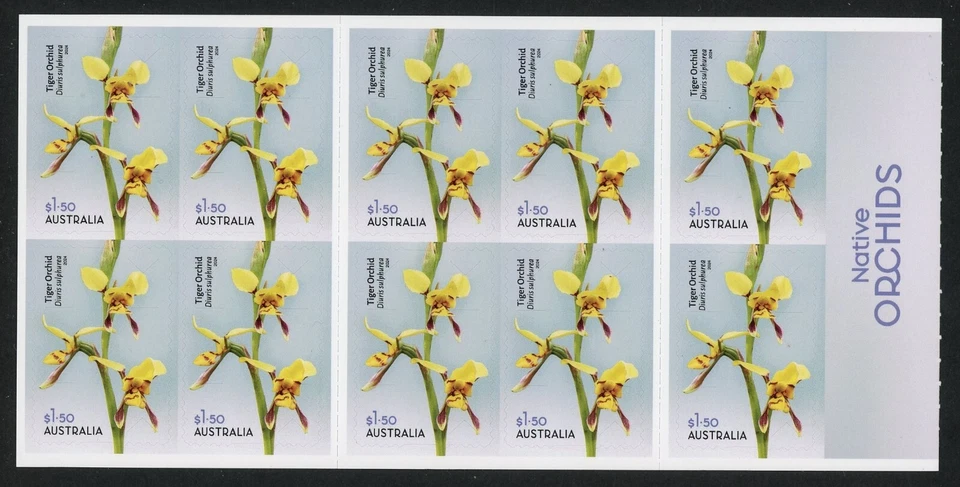 Australia 2025 Native Orchids Self Adhesive 3v Booklets of 10 - Flowers Flora - Image 3 of 4