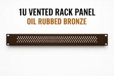 1U 19" Steel Vented Rack Panel - Oil Rubbed Bronze - Guitar Amps & Studio Gear