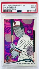2021 Topps Project 70 Cal Ripken Jr. Morning Breath Rainbow Foil #/70 PSA 9 🔥