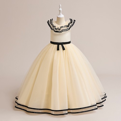 Tulle Bridemaids Party Girl Elegant Wedding Bow Birthday Party Pageant Dresses - Picture 10 of 29
