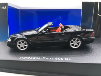 🇺🇦 1:43 AutoArt Mercedes 500 SL R129 Final Edition Black Red