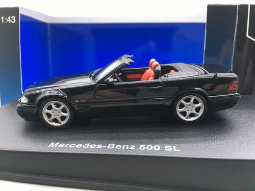πΊπ¦ 1:43 AutoArt Mercedes 500 SL R129 Final Edition Black Red 500SL 1/43 129 - Picture 2 of 9