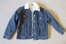  'TOPSHOP GIACCA/GIACCA DONNA DENIM NERO TIPO SHEARLING FODERATA 8