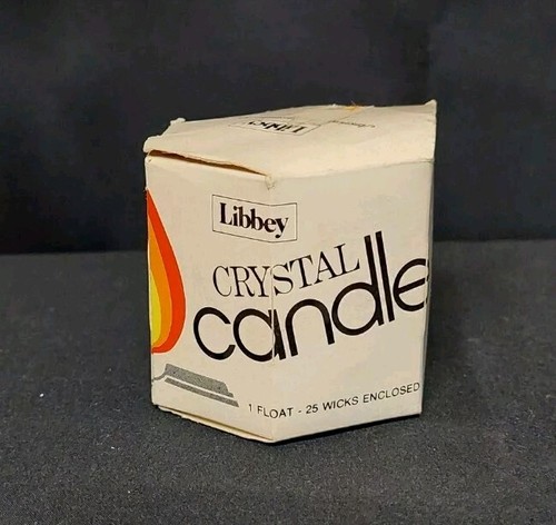 Vtg Lot of 4 Libbey Crystal Candles - Oil Floats On Water & Fuels Wick - 第 5/6 張圖片