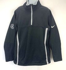Nike Golf Black Therma Fit Pullover - Youth Boy  s Small - 1/4 Zip