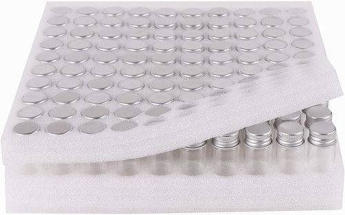 100 Tiny Glass Bottles Clear Small Vials 15Ml Empty Mini Jars with Aluminum Scre - Picture 7 of 8