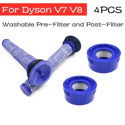 Pre & Post Filter HEPA Air Filters Suitable for Dyson V7 V8 V 7/8 Vacuum Cleaner