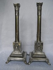 PAAR LEUCHTER  SILBER 800- ER POLEN &ndash; WARSCHAU 1890