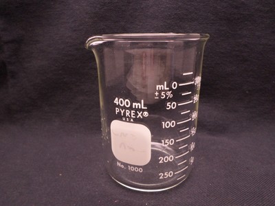 Corning Pyrex 400ml Glass Graduated Low Form Double Scale Beaker 1000 400 Ebay