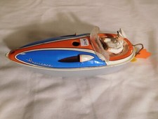 Vintage West Germany Tin Litho M5 Hurricane Wind-Up Boat