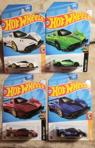 Hot Wheels * PAGANI ZONDA R * rot/weiß/blau / * KROGER EXCLUSIVE grün - 4 Autos Konvolut
