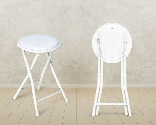 Chairs Studying Dining Office Event Chair Folding Padded FauxLeather Black White - Picture 37 of 39