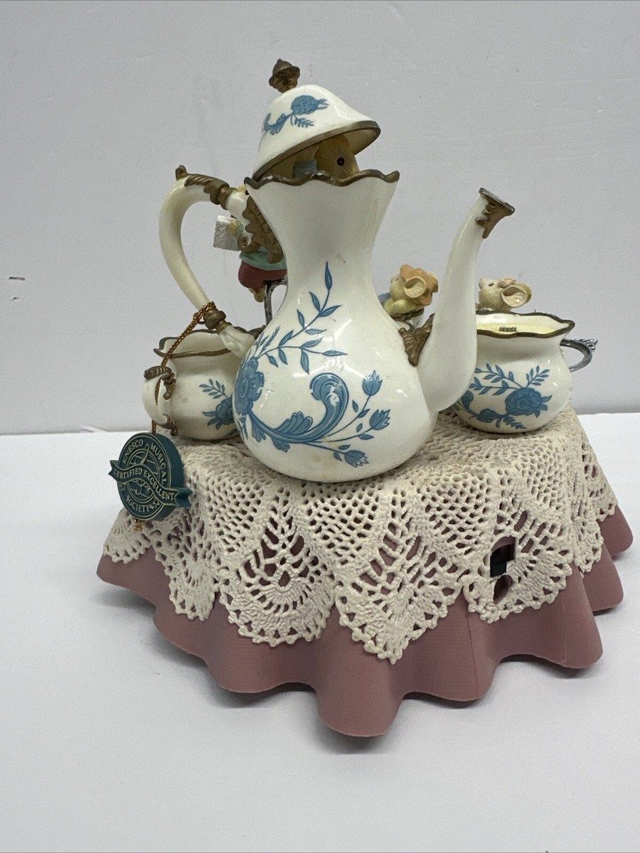 Vtg Enesco Small World of Music It's Tea-lightful Vtg Enesco Small World of Music It's Tea-lightful