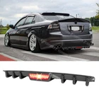 For Acura TL 2004-2008 Carbon Fiber Rear Bumper Diffuser w/ LED Brake Tail Light