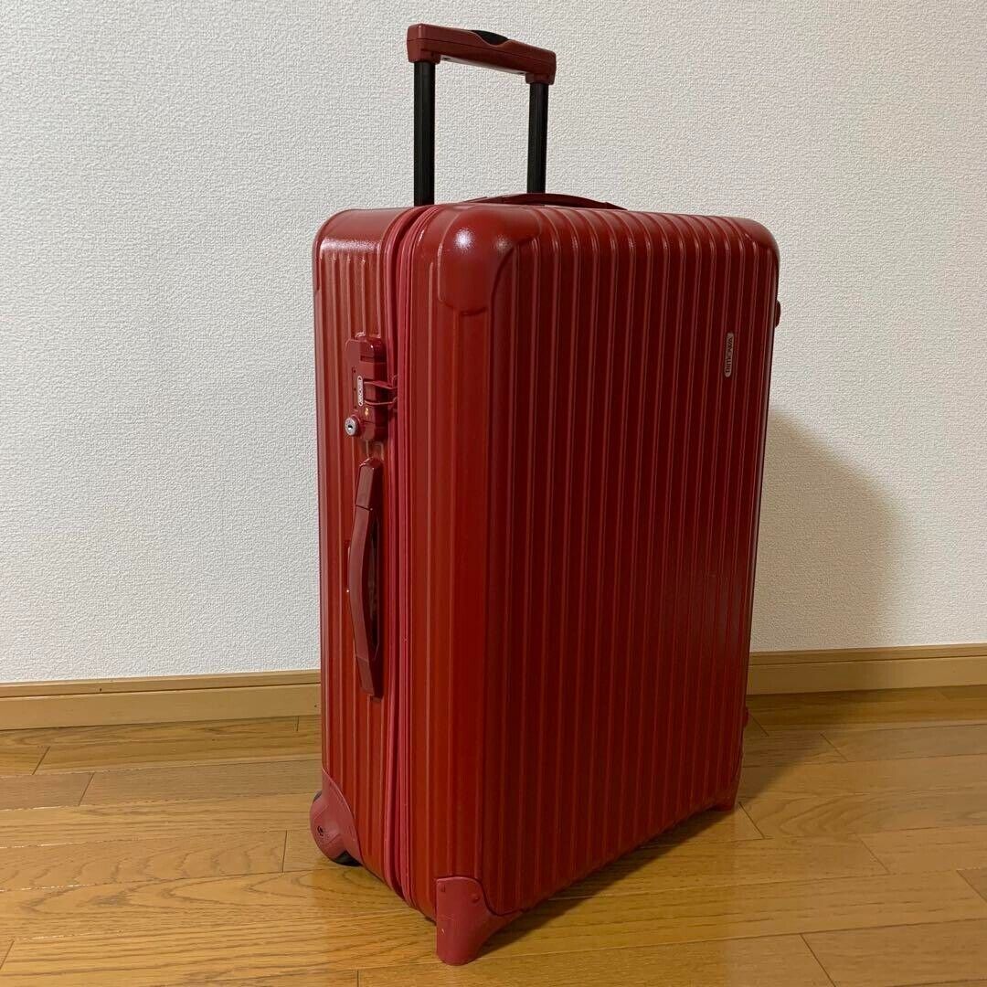 RIMOWA Salsa Red 63L TSA Compatible Suitcase Carry Bag RIMOWA Salsa Red 63L TSA Compatible Suitcase Carry Bag