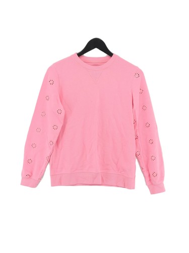 Crew Clothing Women's Jumper UK 10 Pink Cotton with Elastane, Polyester Pullover