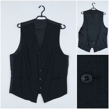 Mens Waistcoat Medium Size US 40 Charcoal Grey Formal 100 Wool Dress Vest